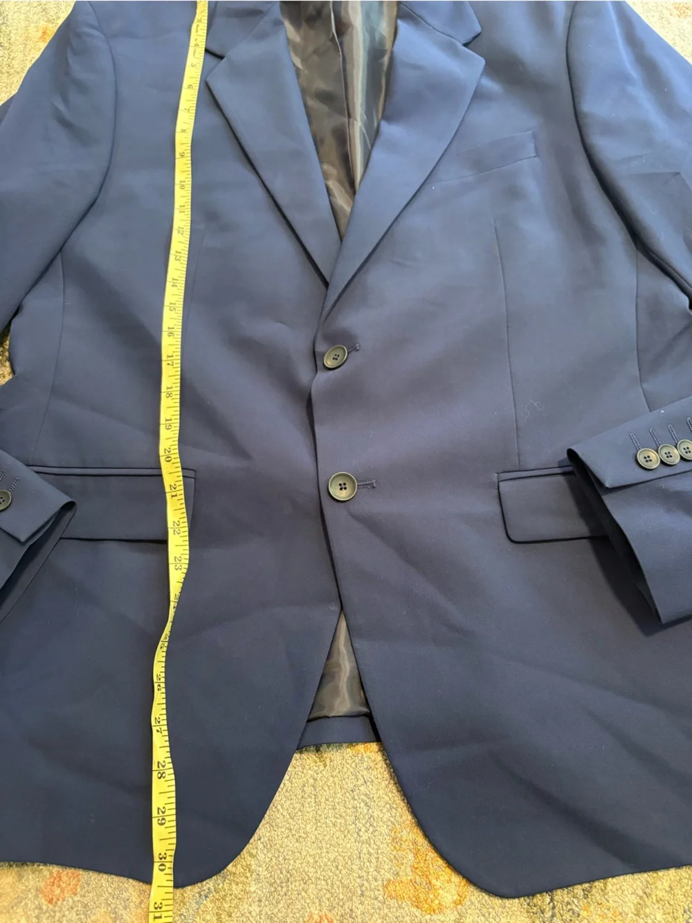 ZARA SLIM TAILORING SUIT Jacket Blazer Blue 44
